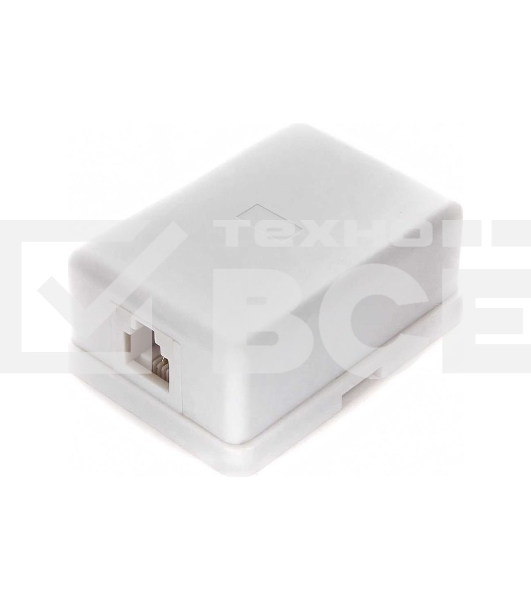 Розетка телефонная TA-101 RJ-11 (6P4C) внешняя 1 порт, белый
