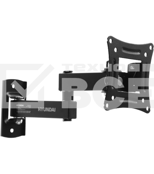 Кронштейн для телевизора Hyundai GL-N1 черный 10'-27' макс.15кг настенный поворотно-выдвижной и наклонный