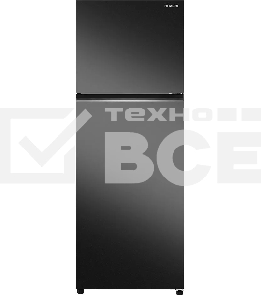 Холодильник Hitachi HRTN6443SUCS черный двухкамерный 315/94л морозилка сверху