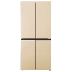 Холодильник Centek CT-1744 бежевый трехкамерный 267/148л морозилка снизу, No Frost, Side by Side, фото 1