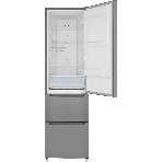 Холодильник Zugel ZRFD200X нержавеющая сталь трехкамерный 197/85л морозилка снизу, No Frost, фото2