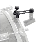 Держатель микрофона на обод барабана K&M 24035-300-55 регулируемый по вылету крепление микрофона, перемещение по направляющей до 70 мм, фото2