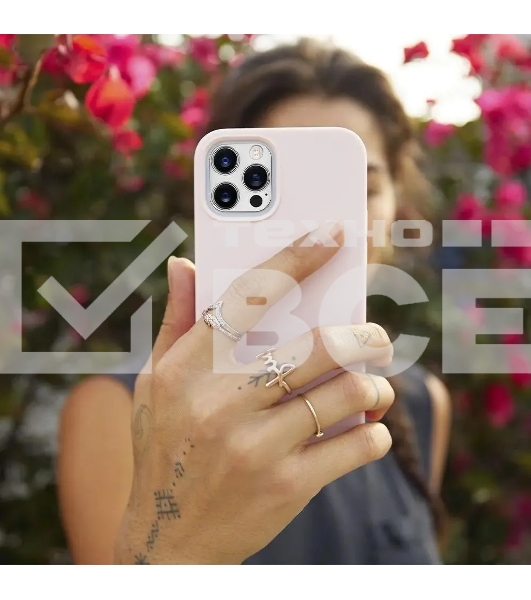 Чехол (клип-кейс) uBear для Apple iPhone 12/12 Pro Touch Case светло-розовый (CS62LR61TH-I20)