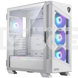 Компьютерный корпус MSI MPG VELOX 100R WHITE, Global, 2xUSB 3.0, 1xType C, 4x120mm ARGB Fan, ARGB