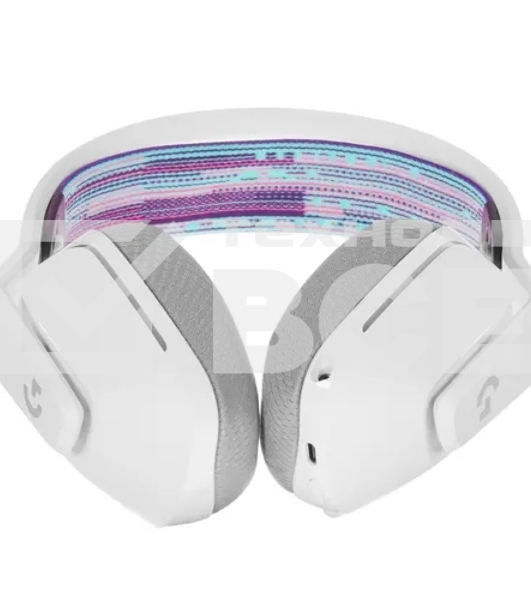 Наушники LOGITECH G733 беспроводные игровые белые (USB, 2,4 ГГц, PRO-G 40 мм, RGB подсветка, 981-000886/981-000883)