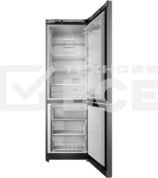 Холодильник Indesit ITS 4180 NG темно-серый двухкамерный 220/78 л морозилка снизу, No Frost