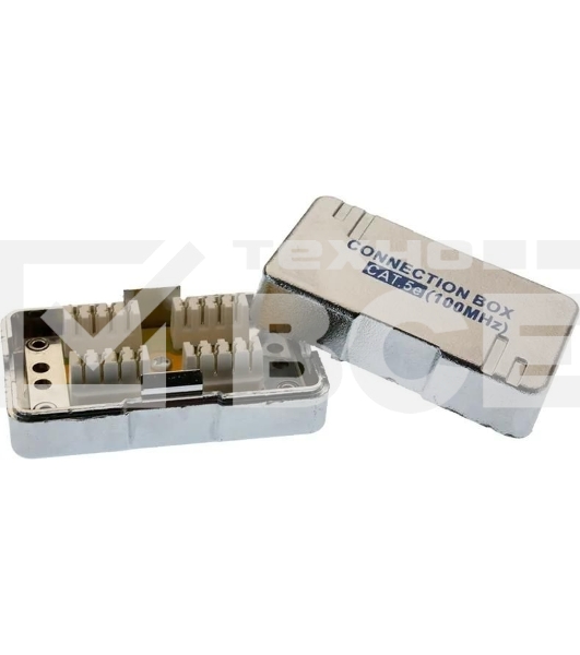 Адаптер Suprlan 10-0314-1, проходн.RJ45 кат.5E UTP, стальной
