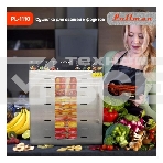 Сушилка для овощей и фруктов Pullman PL-1110, 10 уровней, 21 поддонов, 800 Вт, фото2