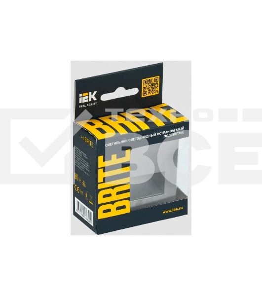 Подсветка светодиодная встраиваемая IEK BRITE ПЛ20-БрС сталь