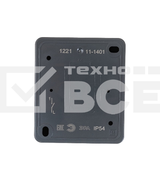 Выключатель 11-1401-03 IP54, 10АХ-250В, ОУ, Эксперт, серый (16/160/2560) Б0020670 ЭРА