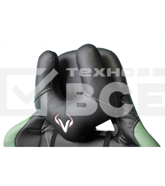 Кресло игровое Бюрократ VIKING 5 AERO LGREEN черный/салатовый искусственная кожа