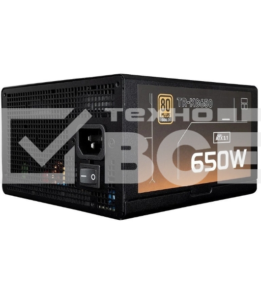 Блок питания Thermalright, 650W 80+ Gold (ATX, 3.1, Full modular, 1x24(20+4)pin, 2xCPU 8(4+4)pin, 2xPCIe*2 8(6+2)pin, 3xSATA3, 2xMOLEX4pin, Active, 120x120mm, 150x140x86mm, APFC, OVP, UVP, SCP, OCP, OTP, OPP, black)