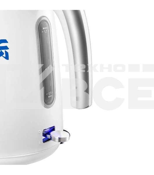 Чайник электрический Kitfort КТ-6772 1.7л. 2200Вт белый/синий корпус: металл/пластик