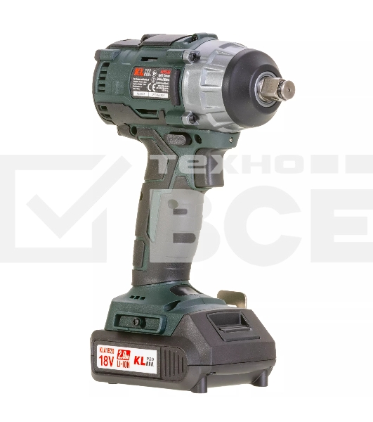 Профессиональный бесщеточный гайковерт аккумуляторный KLPRO KLSS18B-20 (18В, Li-ion-2шт, 2.0А·ч, 250Нм, 2 скорости, подсветка,З/У,в кейсе)