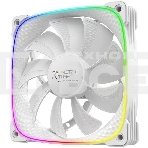 Вентилятор корпусный Case Cooler Geometric Future Squama 2503RW-12 Reverse (120x120x25мм, 4-pin PWM, ARGb, 57.67CFM, 29.87dBA, 1500RPM, белый), фото2