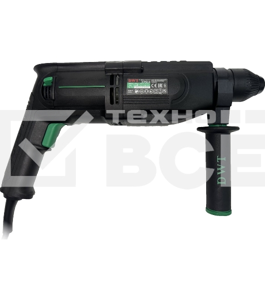 Перфоратор сетевой DWT SBHP08-26 BMC /800 Вт/3.7 Дж/до 5530 уд.в мин/до 1350 об.в мин/SDS-Plus/морозостойкий кабель/кейс/черный (SBHP08-26 BMC)