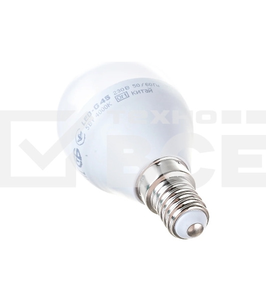 Лампа светодиодная IEK LLE-G45-5-230-40-E14 ECO G45 5Вт шар 4000К белый E14 450 лм 230-240В