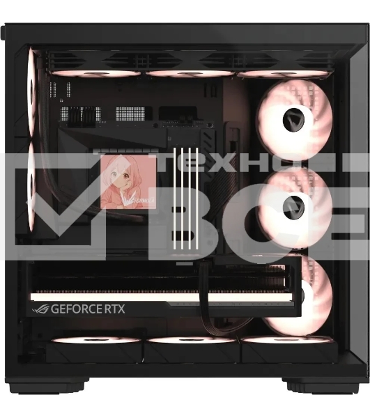 Компьютерный корпус Formula V Line Crystal Z7 PA Black, ATX, TYPE-C*1, USB3.0*1, Front+Side Glass, SIDE 3x PERFORMANCE ARGB, REAR 2x PERFORMANCE ARGB