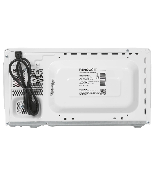 Микроволновая печь Renova MMS-20W1 белый/черный, 20 л, 700 Вт, переключатели - поворотный механизм
