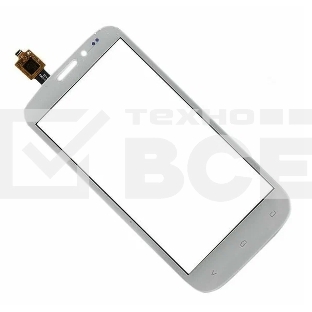 Сенсорное стекло (тачскрин) для Fly IQ4404 Spark, белое