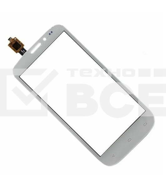 Сенсорное стекло (тачскрин) для Fly IQ4404 Spark, белое