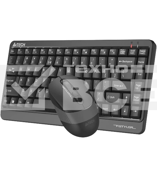 Клавиатура + мышь A4Tech Fstyler FGS1110Q клав:черный/серый мышь:черный/серый USB беспроводная Multimedia