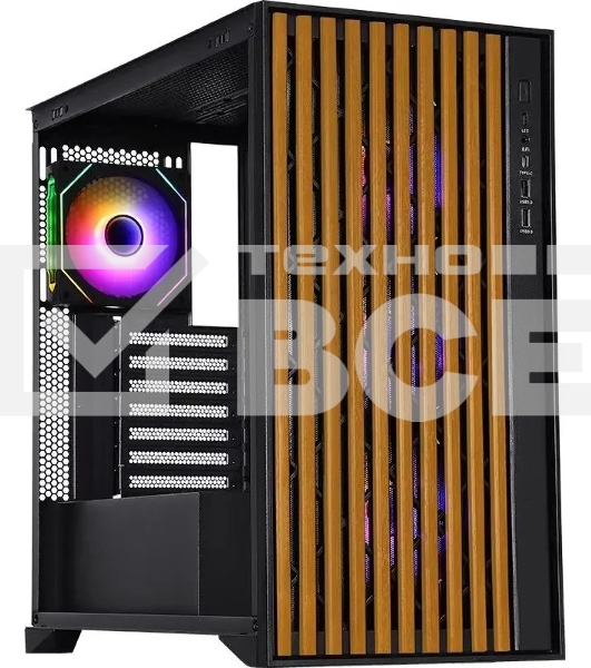 Компьютерный корпус Aerocool / Formula TimberLine T0 черный без БП mATX 6x120mm 6x140mm 2xUSB3.0 audio
