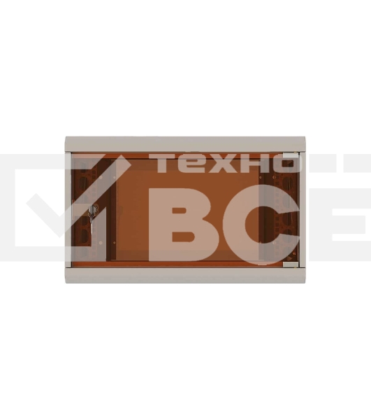 Шкаф коммутационный Suprlan (05-1206) настенный 12U 600x600мм пер.дв.стекл направл.под закл.гайки 70кг RAL 7035 535мм 26.22кг 620мм