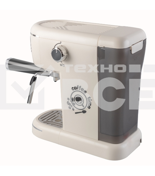 Кофеварка рожковая Endever Costa-1096 бежевый, исп. кофе - молотый, 1 л, 1400 Вт, 15 Бар