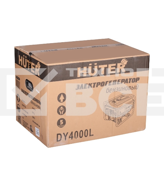 Электрогенератор бензиновый Huter DY4000L, 3.3 кВт, 68 дБ, 40.3 кг