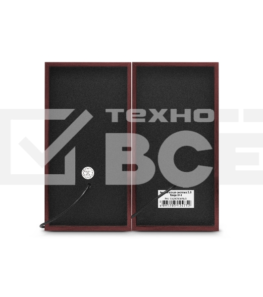 Акустическая система 2.0 ExeGate EX287059RUS Tango 314 (питание USB, 2х3Вт (12 Вт RMS), 80-20000Гц, темное дерево)