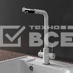 Кухонный смеситель GranFest Quarz GF-Z-5421, Г-образный, кран под фильтрованную воду, серый, фото3