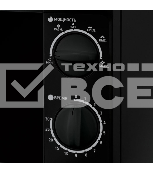 Микроволновая печь BBK 20MWS-706M/B черный, 20 л, 700 Вт, поворотный механизм