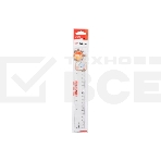 Линейка Deli Pioneer EG00212 пластик дл.20см прозрачный градуировка УФ чернила европодвес, фото 1