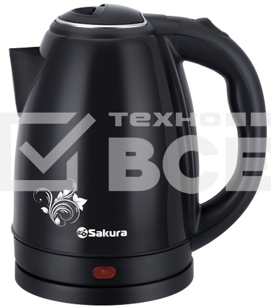 Чайник электрический Sakura SA-2134BK 1,8 л, 1800 Вт, черный