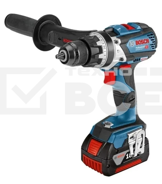 Дрель-шуруповерт Bosch GSR 18V-110 C, Аккумуляторная, 18В, 2 АКБ, Кейс