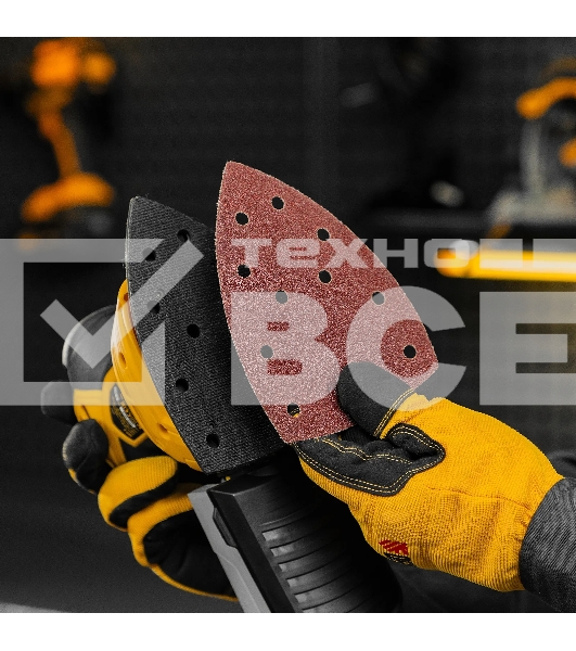 Треугольник абразивный Denzel на ворc. подложке под 