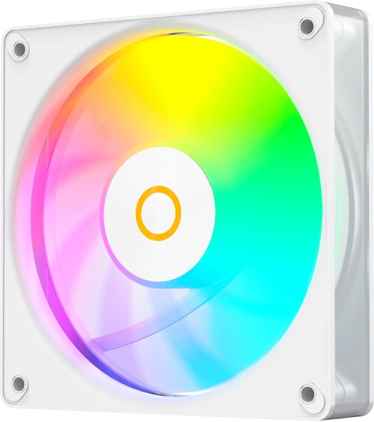 Вентилятор для корпуса Ocypus Gaммa F12 Elite WH ARGB REVERSE BLADE 3 IN 1, 120x120x25мм, 4-PIN PWM, 600-1800 RPM, 26 DBA MAX, HYDRO BEARING