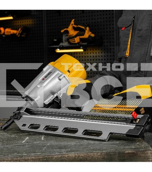 Гвозди Denzel для пнев. нейлера (крашен.), длина - 90 мм, диам. - 3,05 мм, 2000 шт.