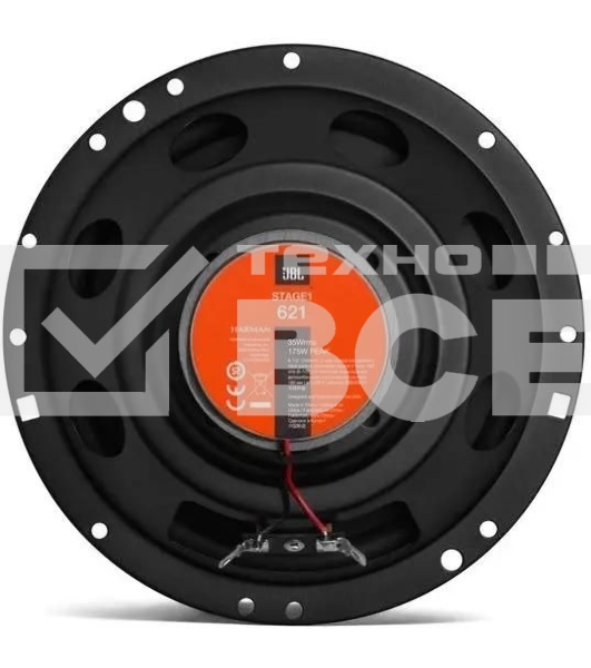 Автоколонки JBL STAGE1 621 6,5' (165 мм), 2-полосные,4 Ом, MAX 175 Вт, RMS 35 Вт, 55 - 20 000 Гц, 90 дБ, гриль, установочная глубина 56 мм.