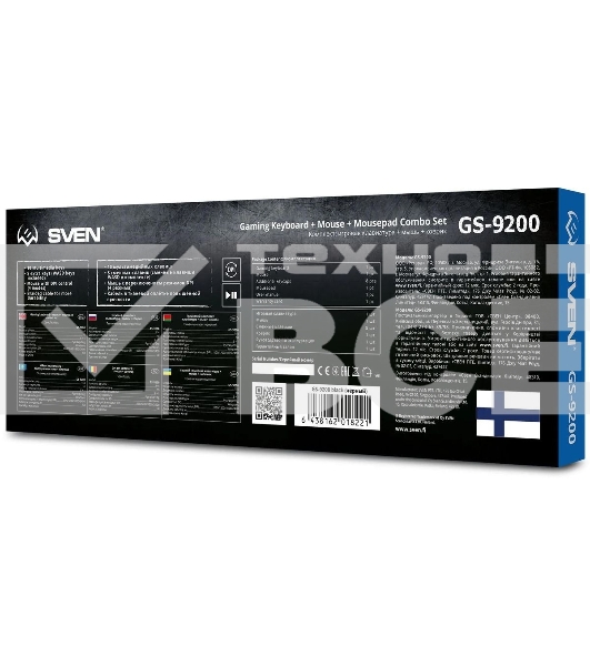 Комплект клавиатура + мышь SVEN GS-9200 игровые клавиатура, мышь и коврик
