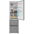 Холодильник Zugel ZRFD200X нержавеющая сталь трехкамерный 197/85л морозилка снизу, No Frost, фото3