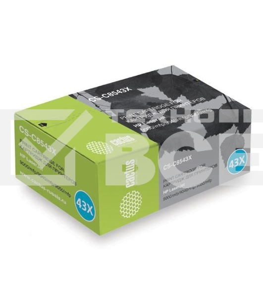 Картридж лазерный Cactus CS-C8543X чёрный (30000стр.) для HP LJ 9000/9040/9050