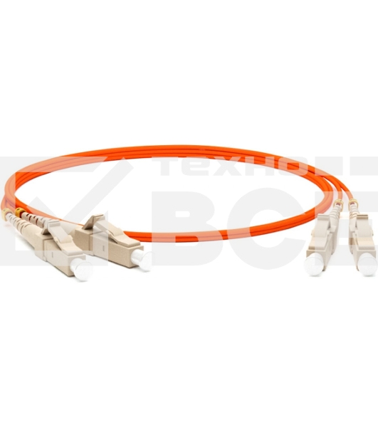 Патч-корд Hyperline волоконно-оптический (шнур) MM 50/125, LC-LC, duplex, LSZH, 3 м FC-D2-50-LC/PR-LC/PR-H-3M-LSZH-OR (FC-50-LC-LC-PC-3M)