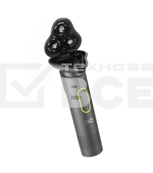 Электробритва BQ SV1002 Green-Gray. Мощность 5 Вт/Время зарядки 90 минут/Время беспроводной работы 60 минут/Влагозащита IPX6/Мытье под водой/Портативная база для зарядки