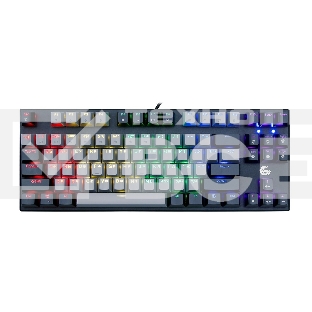 Проводная механическая клавиатура Gembird KB-G600, 87кл, Rainbow, красн.свитчи, 1.8м, черная