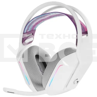 Наушники LOGITECH G733 беспроводные игровые белые (USB, 2,4 ГГц, PRO-G 40 мм, RGB подсветка, 981-000886/981-000883)