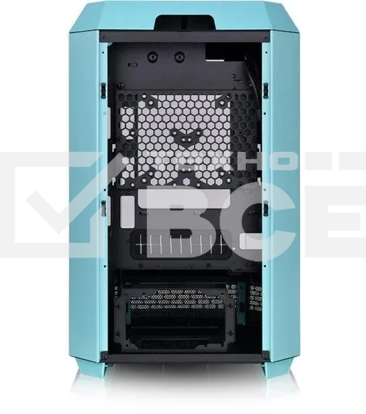 Компьютерный корпус Thermaltake The Tower 300 Turquoise голубой без БП miniITX 7x120mm 5x140mm 2xUSB3.0 audio bott PSU