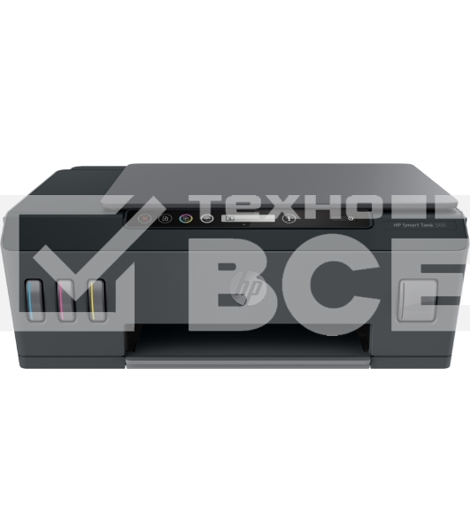 МФУ струйный HP Smart Tank 500 (4SR29A), A4, цветной, печ. до 22 стр/мин. (ч/б) до 16 стр/мин. (цвет), скан. до 8 стр/мин. (ч/б) 4 стр/мин. (цвет), 1200x1200dpi, USB