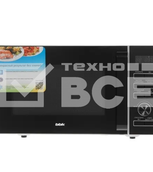 Микроволновая печь BBK 25MWS970TWB белый, 25 л, 900 Вт, поворотный механизм/кнопки